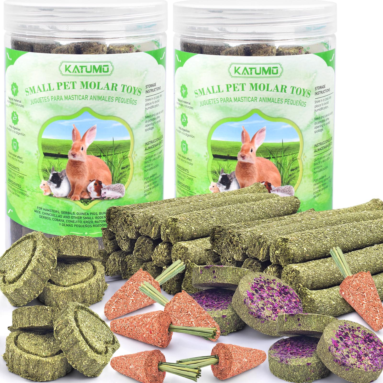KATUMO bâtonnets foin Timothy pour lapins: favorisent la mastication naturelle