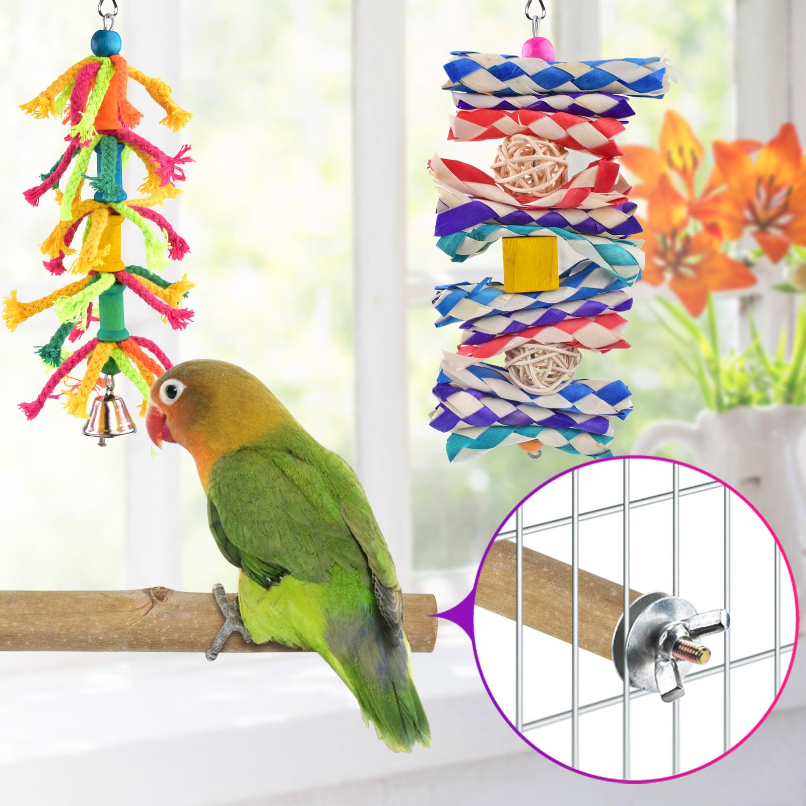KATUMO jouets mordillage colorés — incitent au bec et au jeu.
