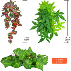 Plante suspendue verte KATUMO pour terrarium, solution rapide d’habitat coloré