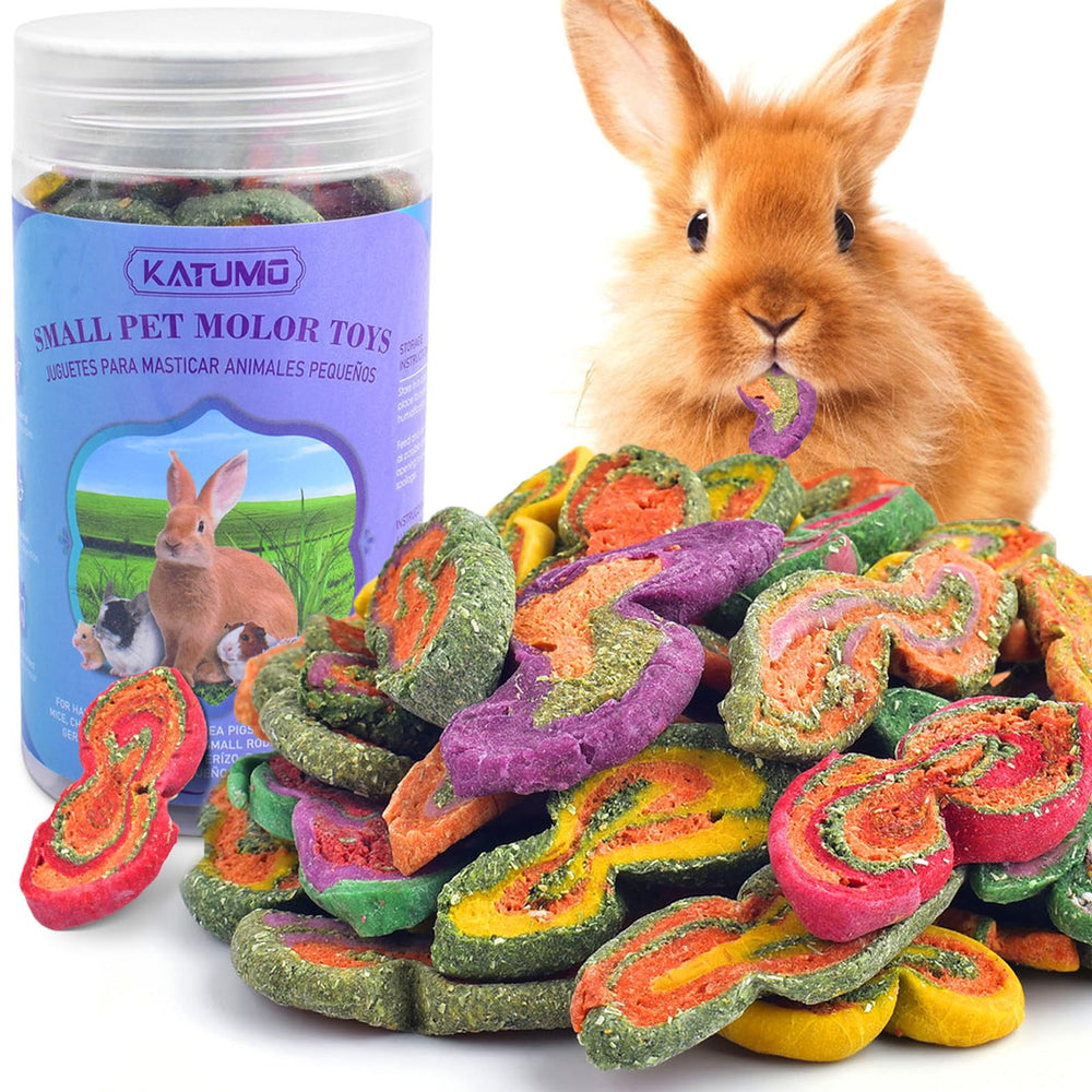 KATUMO jouets à mâcher pour lapin emballage prêt à l’emploi, stockage facilité.