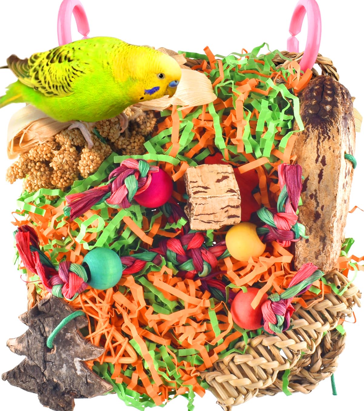 KATUMO tapis-herbe-oiseaux-perroquet : favorise le forage et le grignotage en cage.