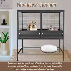 Katywixu barrière anti-éclaboussures pour cage, garde le sol propre.