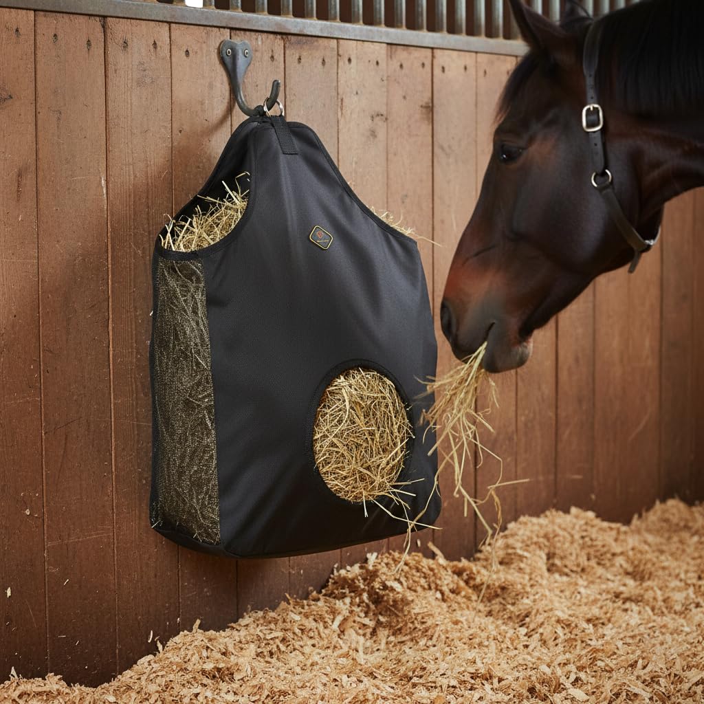 Kavallerie Sac à foin orifice rond, accès confortable pour l’alimentation du cheval.