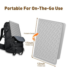 Tapis pliable et léger, idéal pour les déplacements.