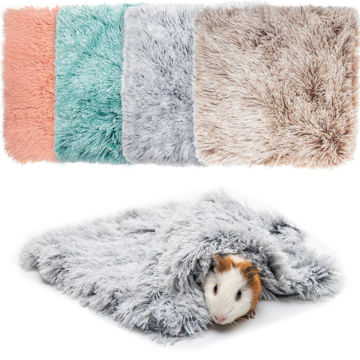 Kaycowza: couverture pluche douce pour petits animaux, ensemble 4-pack réconfort.