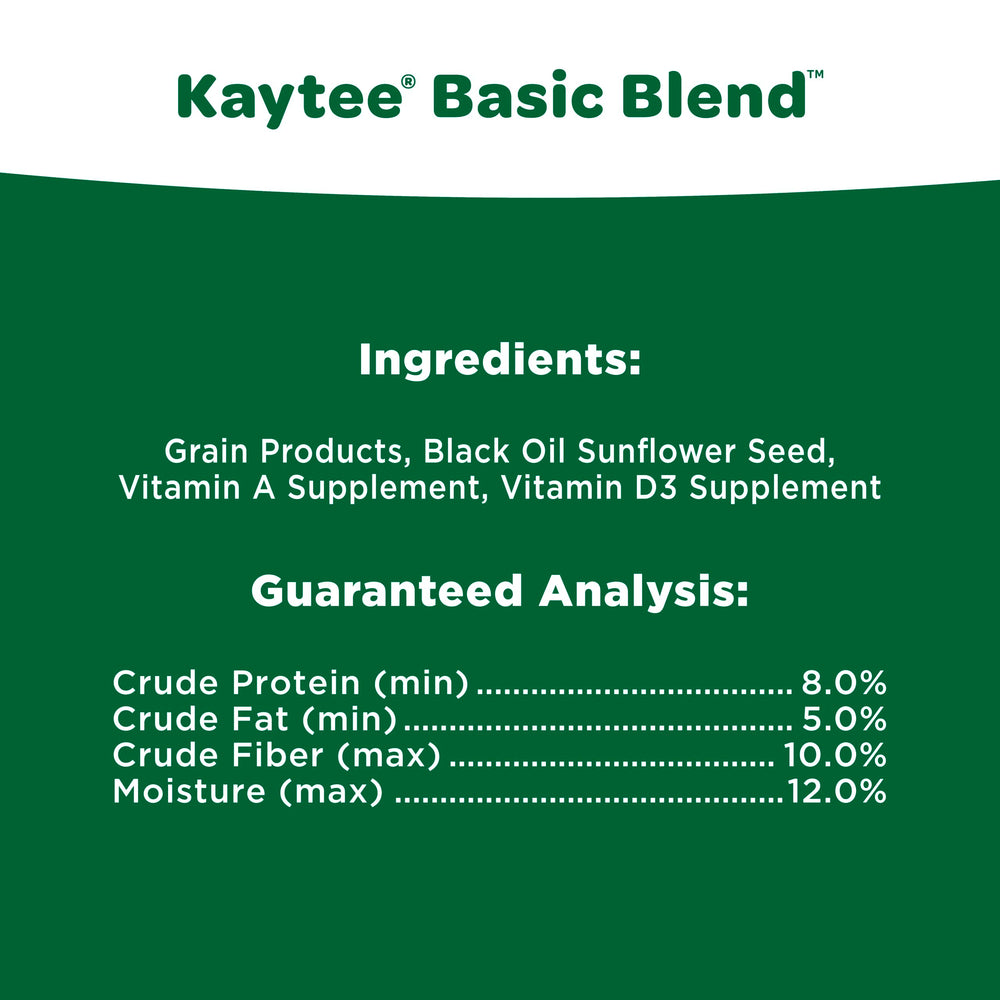 Kaytee Basic Blend attire cardinaux et mésanges.
