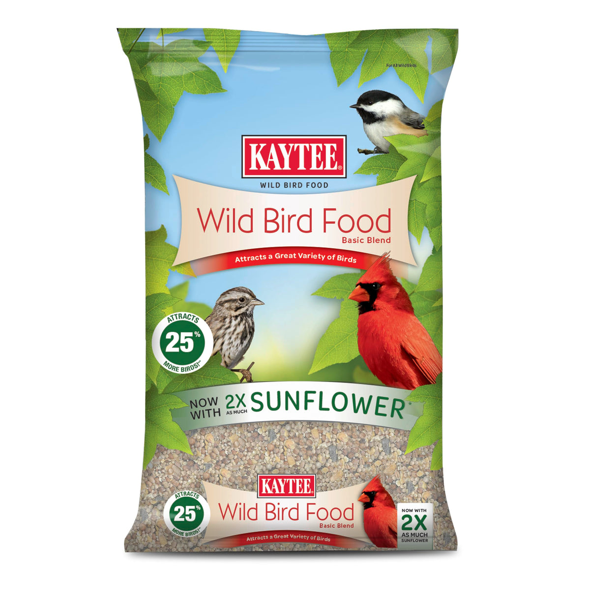 Kaytee Basic Blend emballage prêt à l'emploi pour nourrir les oiseaux.