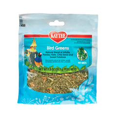 Kaytee Bird Greens emballage élégant favorisant l'enrichissement alimentaire des oiseaux
