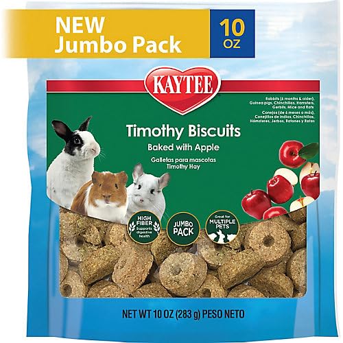 Kaytee biscuit timothy pomme, idéal pour l'enrichissement et le moment de jeu des petits animaux.