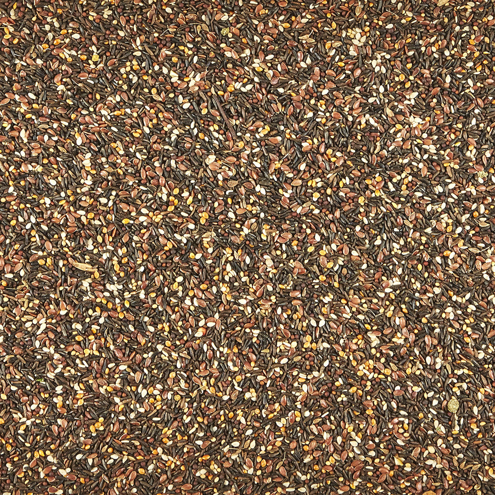 Kaytee bocal transparent montrant aliments variés, encouragement à la mâche et au goût.