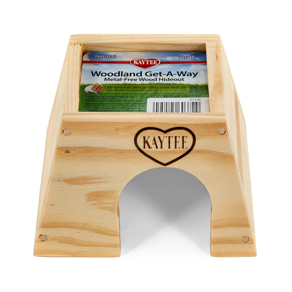 Kaytee cachette naturelle petite bois – abri sécurisé pour petits animaux et confort.
