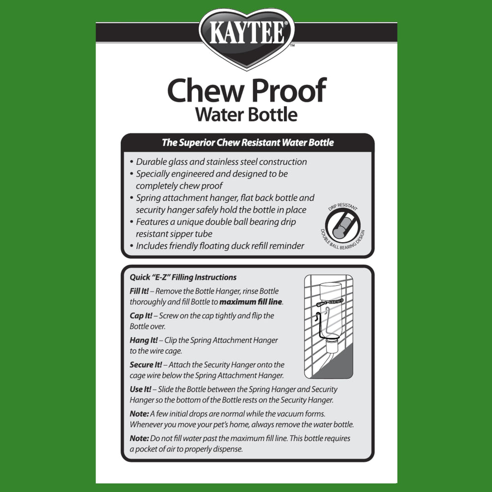 Kaytee cap en inox, bouchon hygiénique et durable.