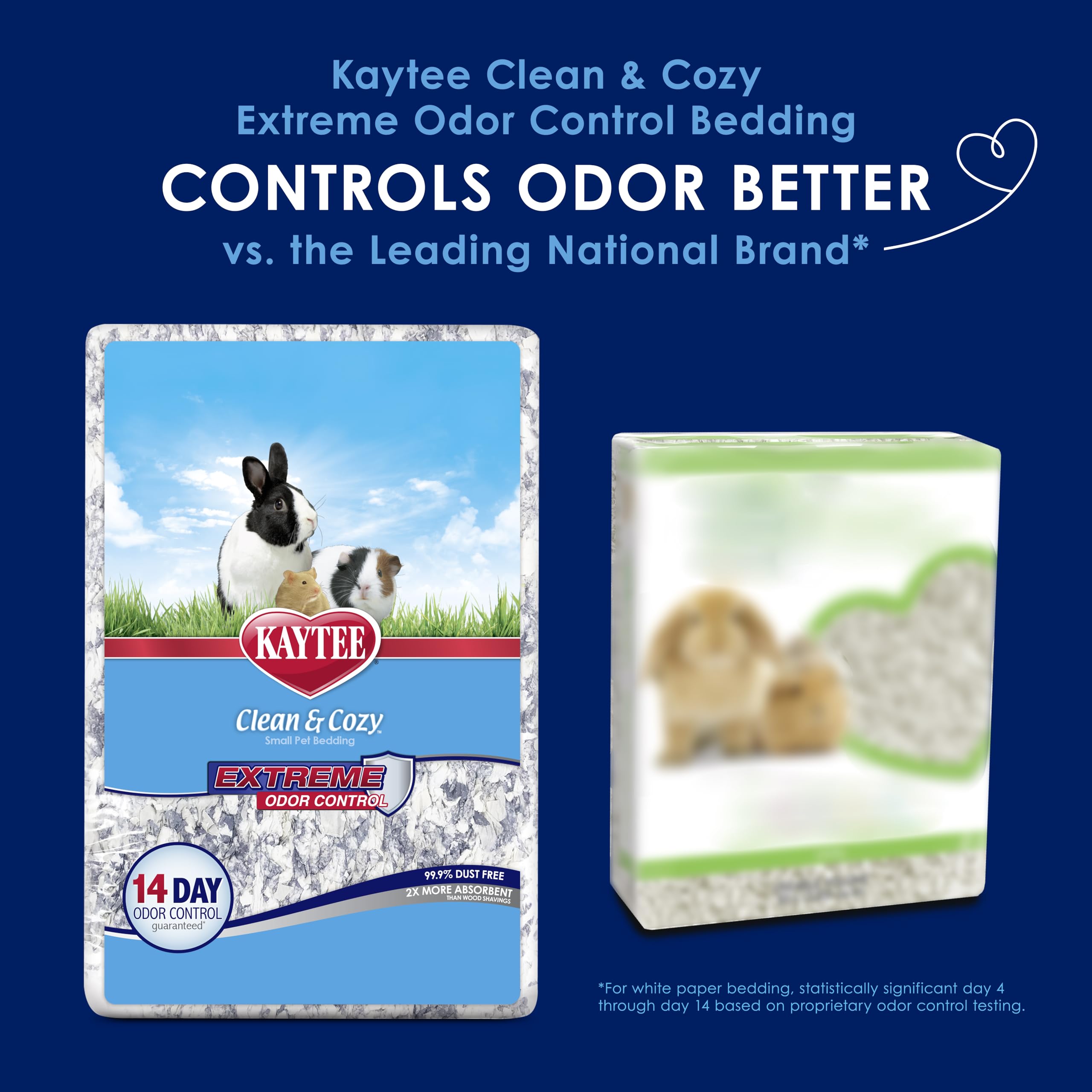 Kaytee Clean & Cozy: absorption jusqu'à 6x son poids pour un habitat sec.
