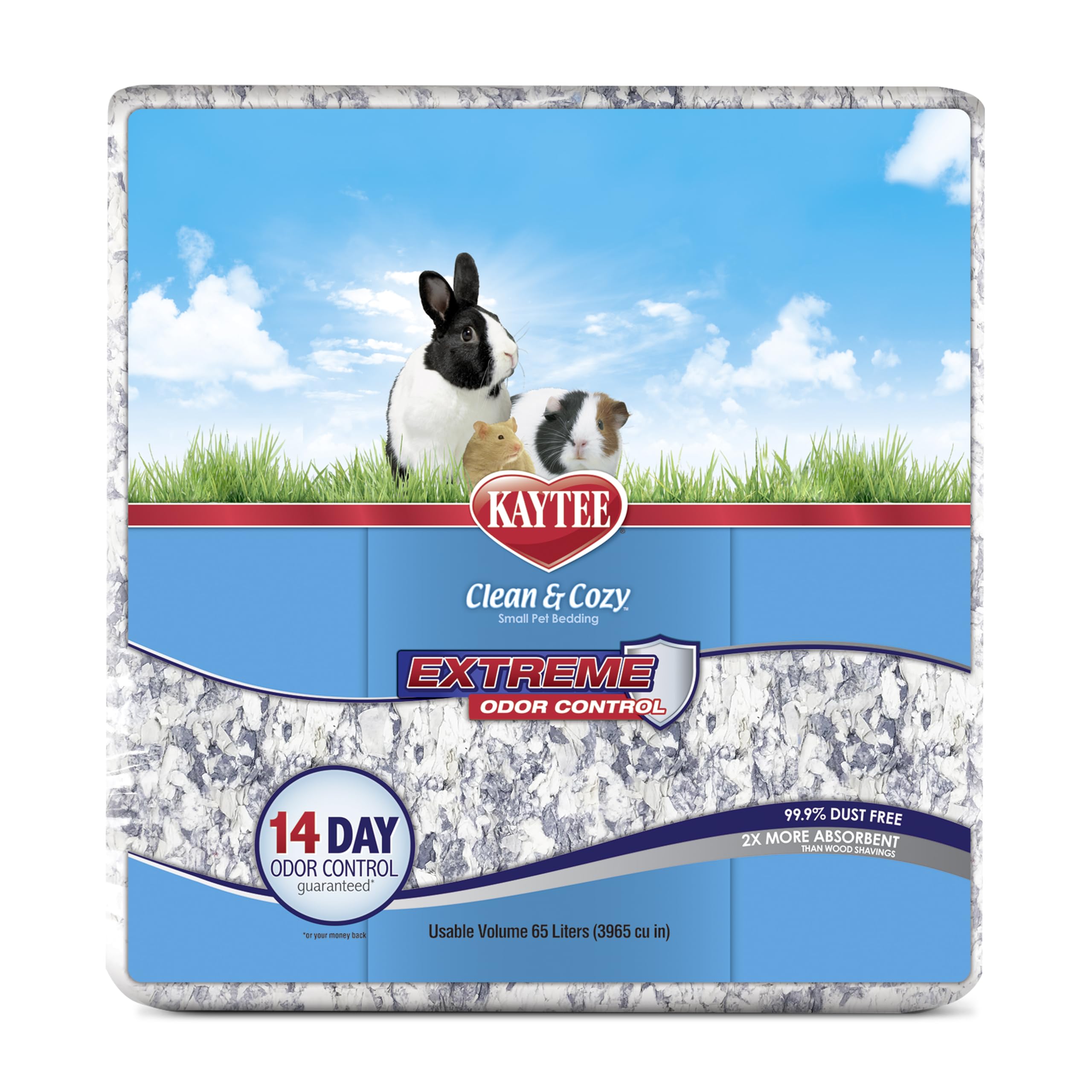 Kaytee Clean & Cozy, contrôle d'odeur sur 14 jours pour un habitat propre.