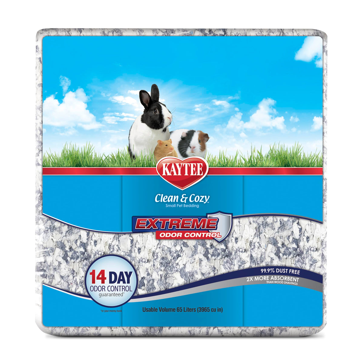 Kaytee Clean & Cozy, contrôle d'odeur sur 14 jours pour un habitat propre.