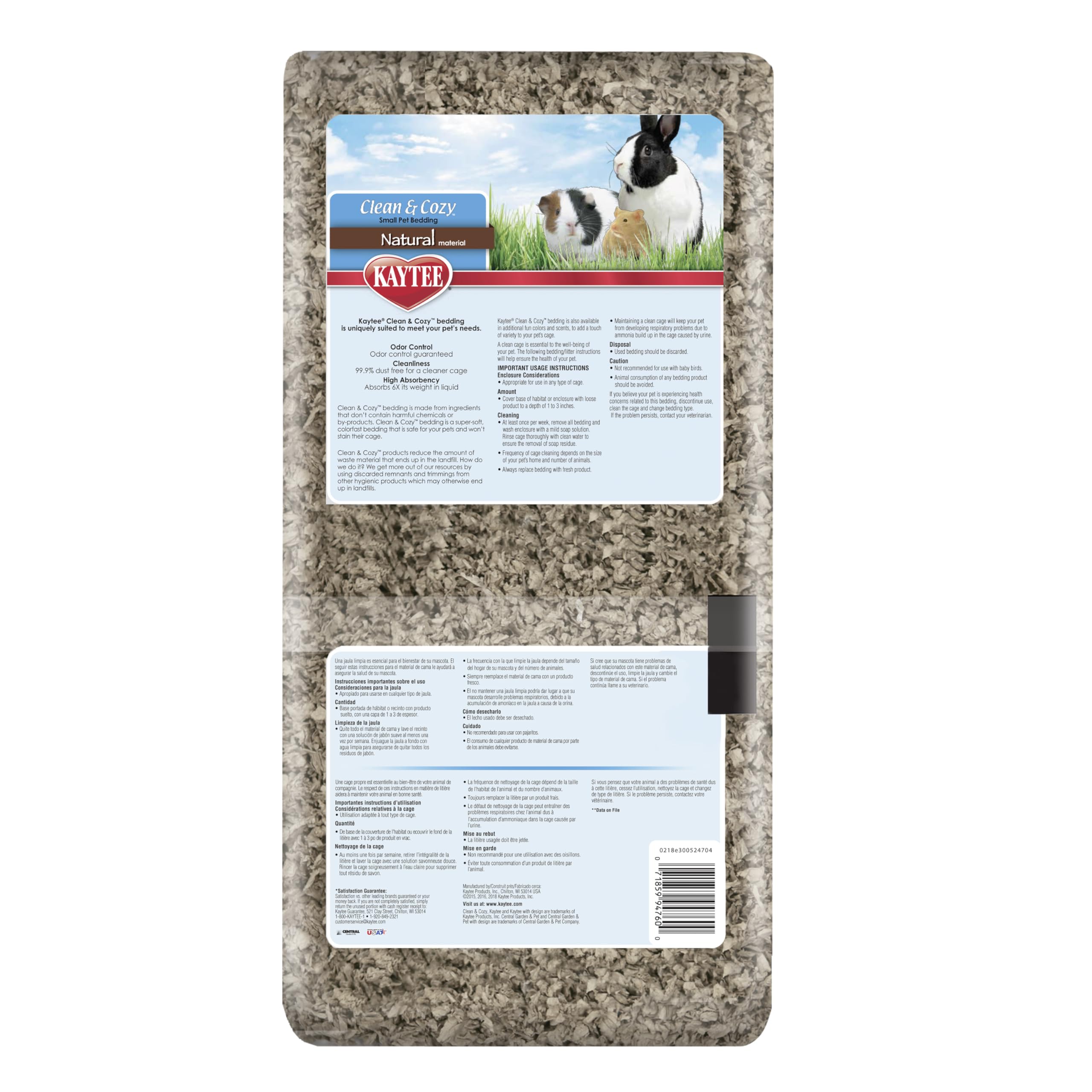 Kaytee Clean & Cozy — douceur qui caresse les pattes et le museau.