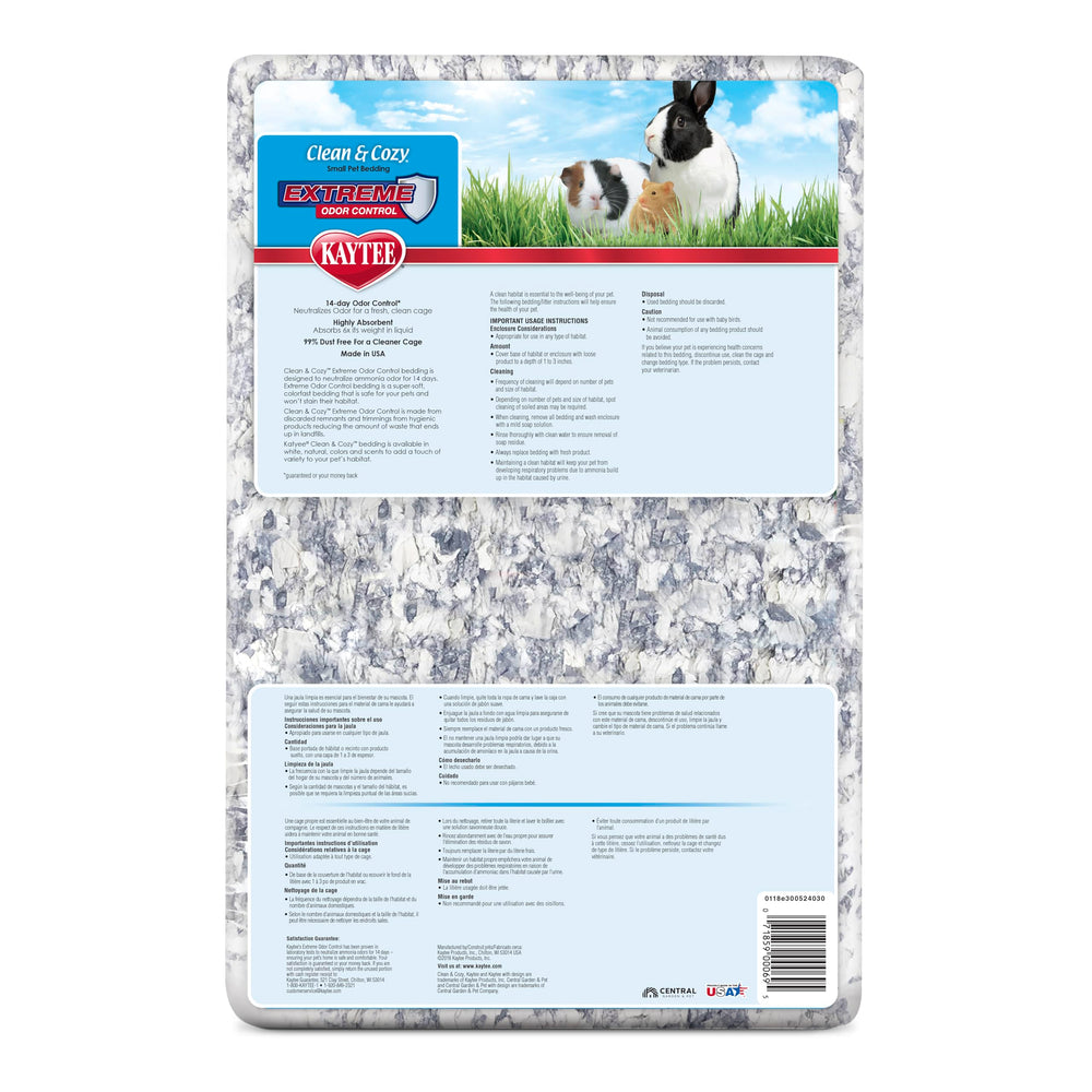 Kaytee Clean & Cozy: fond absorbant aide à maintenir l’habitat sec et frais.