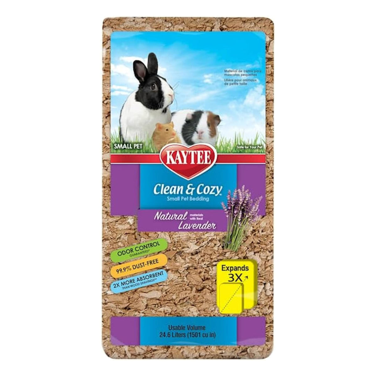 Kaytee Clean & Cozy Lavande: draps pour petit animal, parfum naturel et confort.
