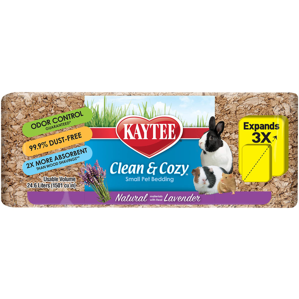 Kaytee Clean & Cozy Lavande: morceaux de lavande pour un parfum apaisant.