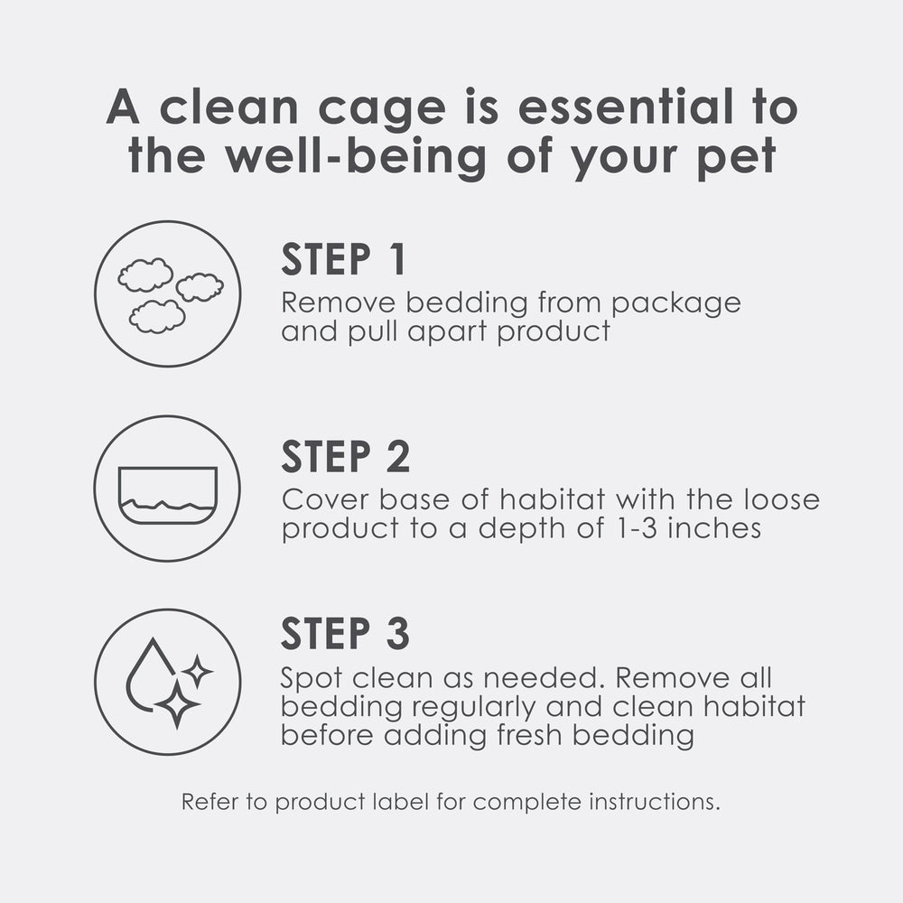 Habitats et rongeurs utilisant Kaytee Clean & Cozy litière naturelle.