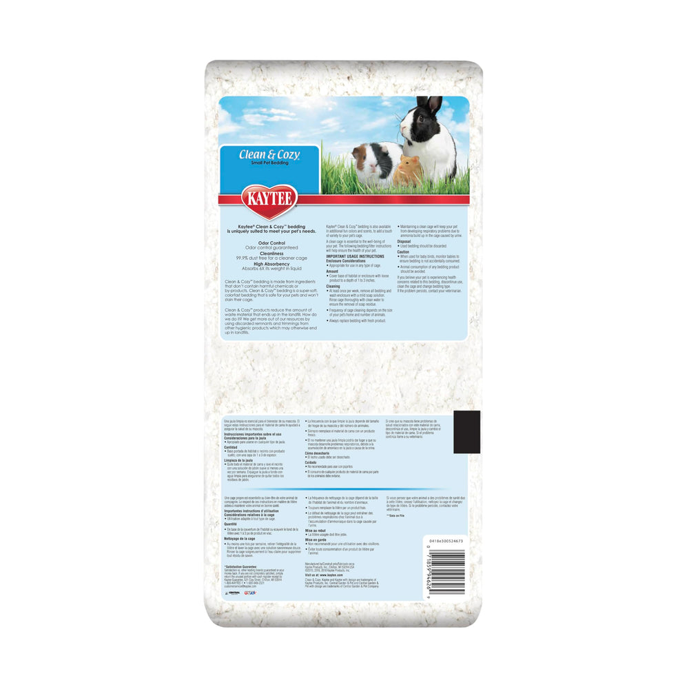 Kaytee Clean & Cozy papier hygiene durable: nettoyage rapide et simple.