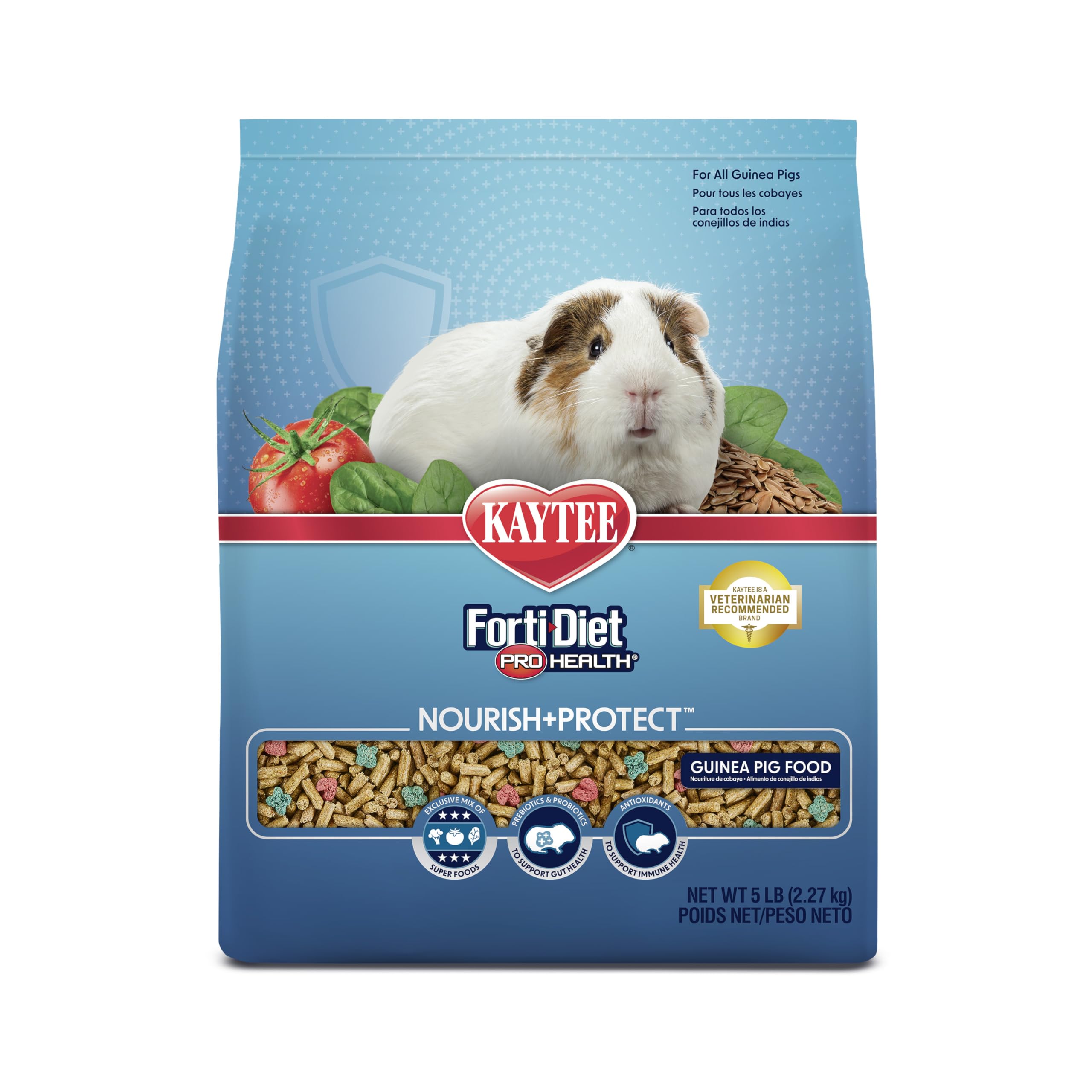 Kaytee cobaye – pellets croustillants pour soutenir la mastication et la dentition.
