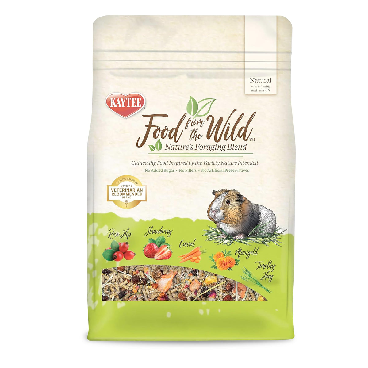 Kaytee Cochon d’Inde – foin timothy, fibres essentielles pour la mastication naturelle.
