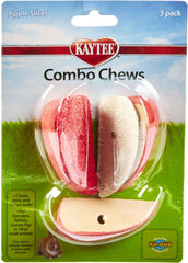 Kaytee Combo Chews: tranches de pomme, lot de 3, aidant au nettoyage des dents.