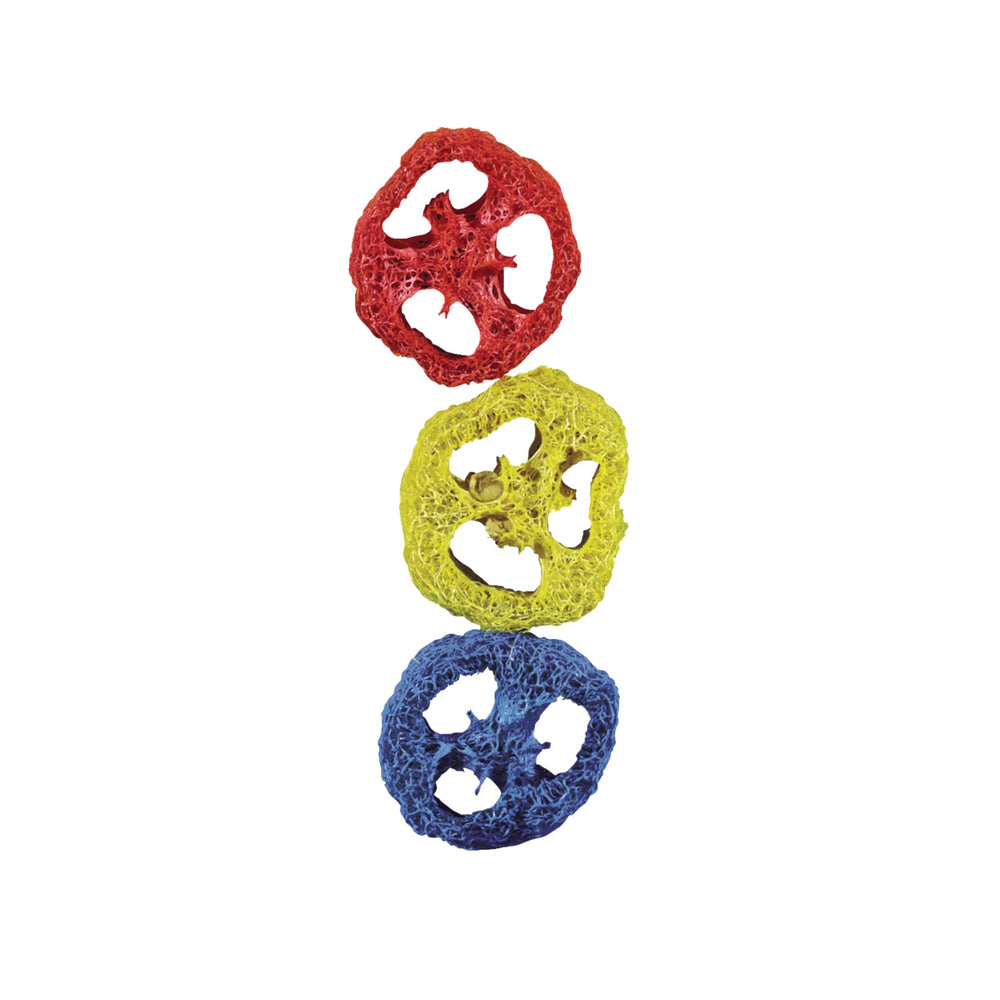 Kaytee Crispy Chews pack de 3 anneaux: friandises croustillantes pour petits animaux.