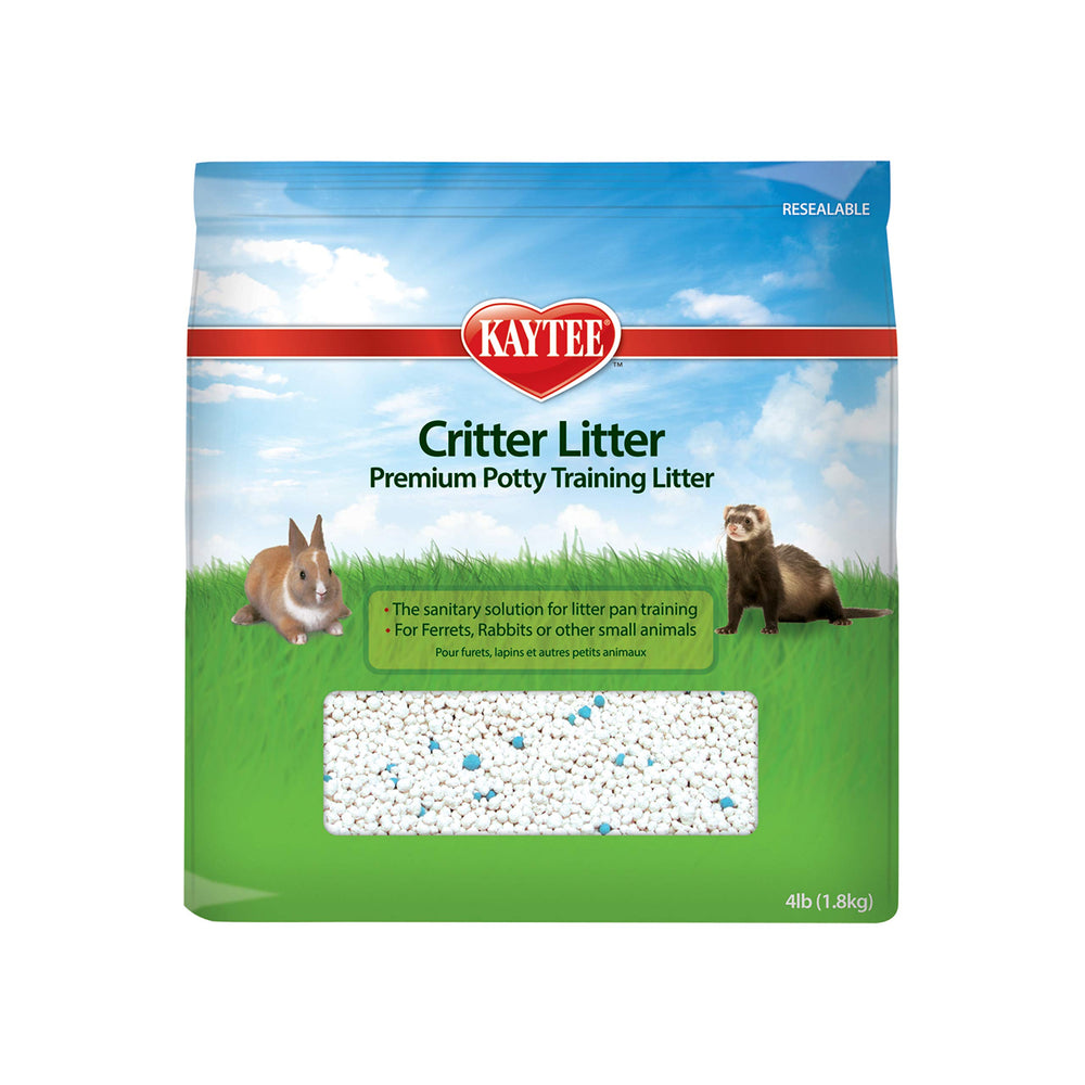 Kaytee Critter Litter offre une absorption d'eau rapide pour une zone propre.