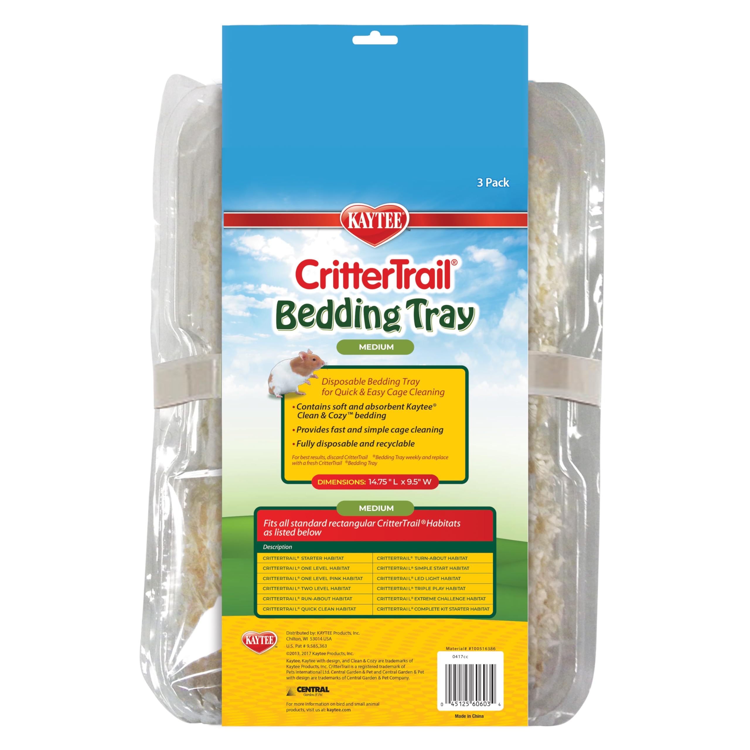 Kaytee CritterTrail nettoyage hebdomadaire rapide, gain de temps.