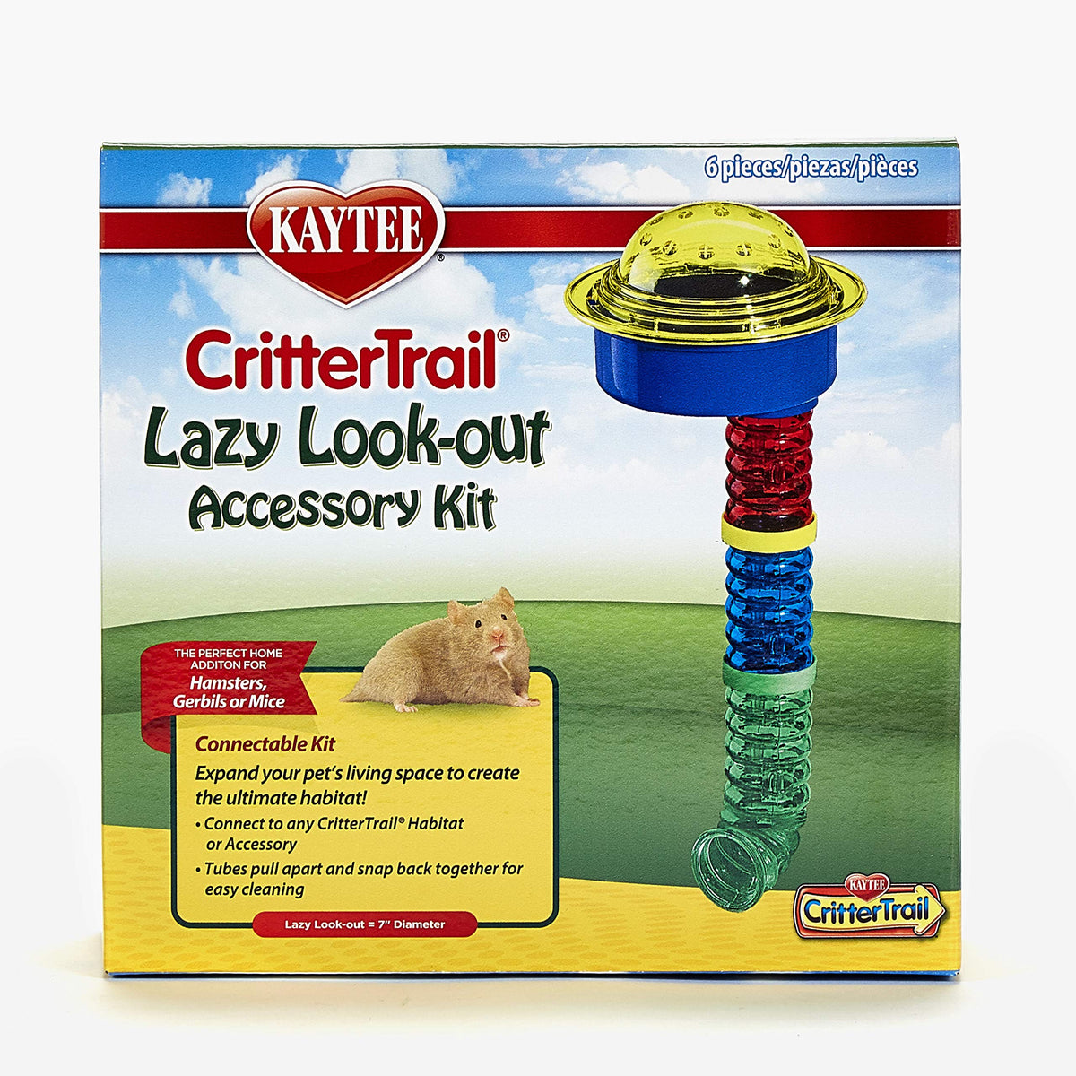 Kaytee CritterTrail Fun-nels: ensemble de tubes variés pour expansion d'habitat et exploration.