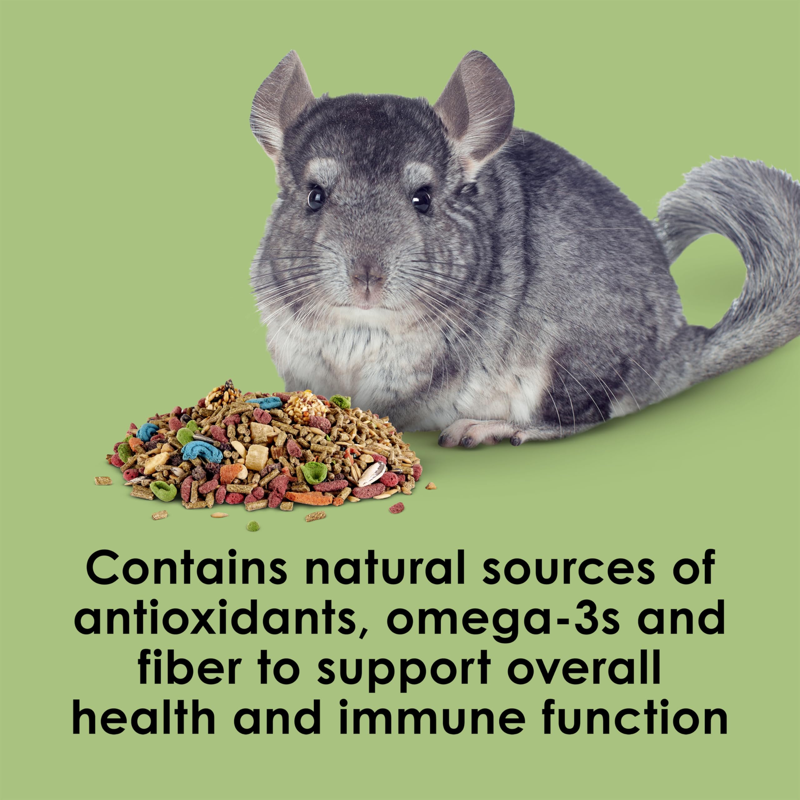 Enrichissement et qualité Kaytee Fiesta Chinchilla Food élaboré par des nutritionnistes.