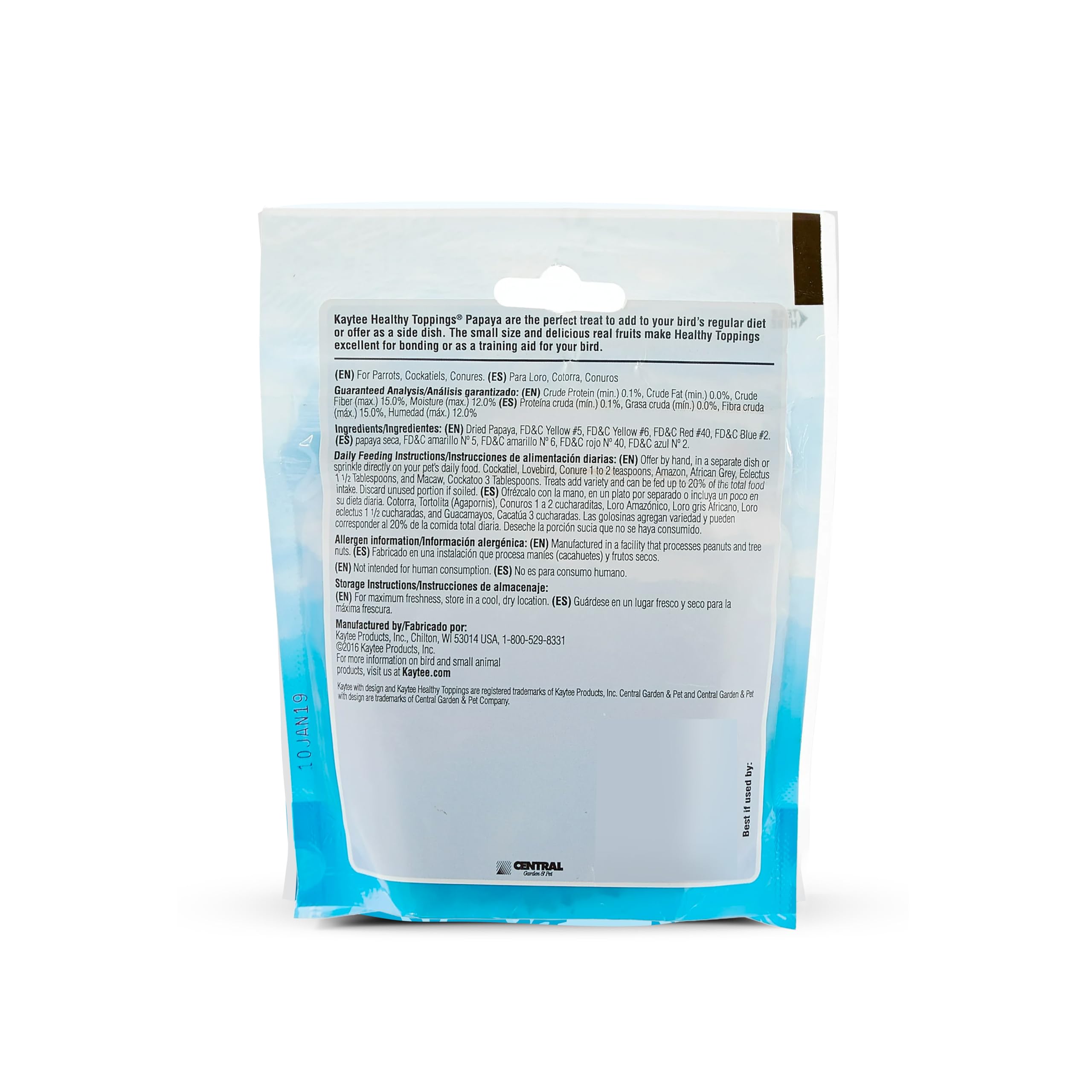 Kaytee Fiesta Papaye: emballage pratique de 2,5 oz, confiance d’une marque expérimentée