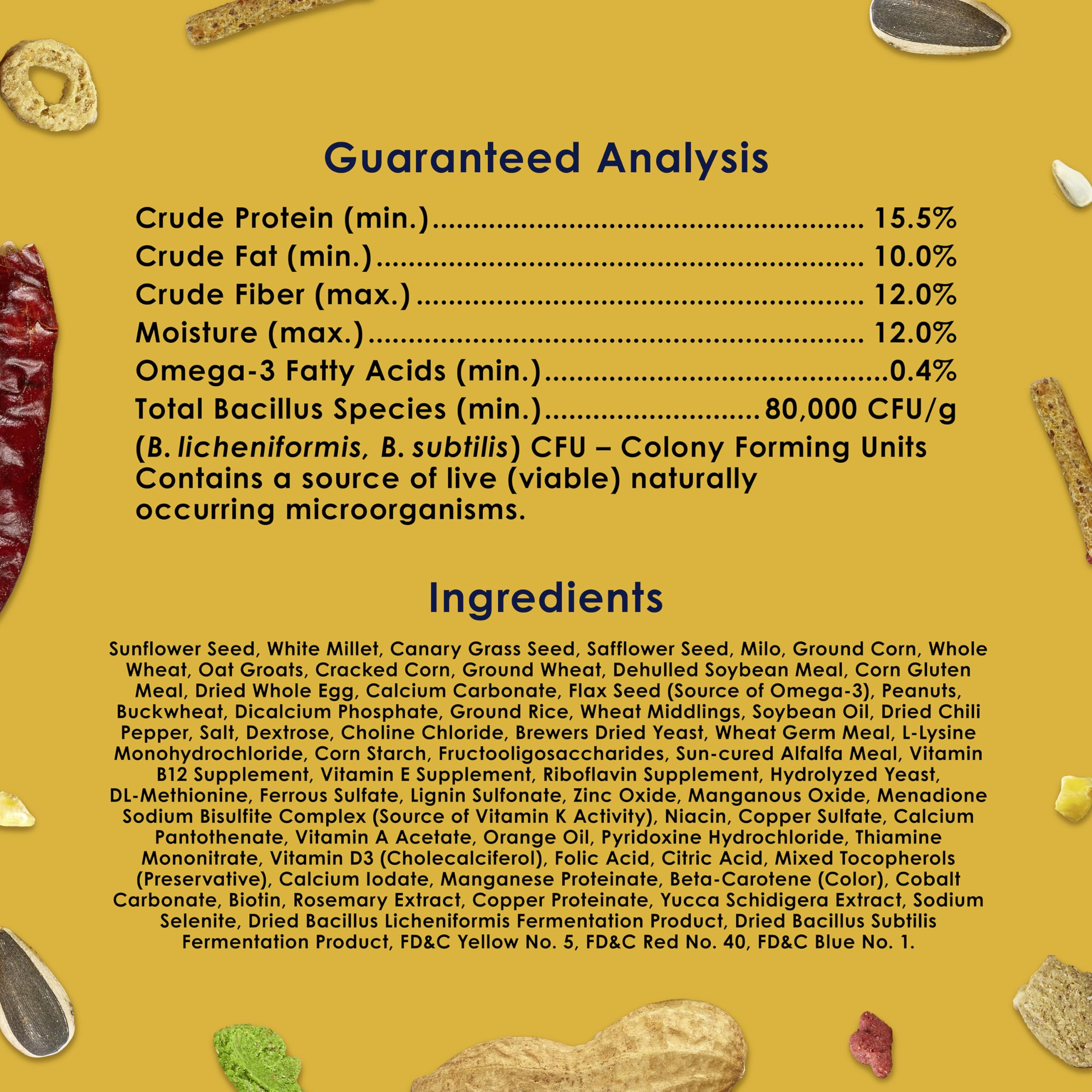 Kaytee Forti-Diet Pro Health guide simple de dosage quotidien.