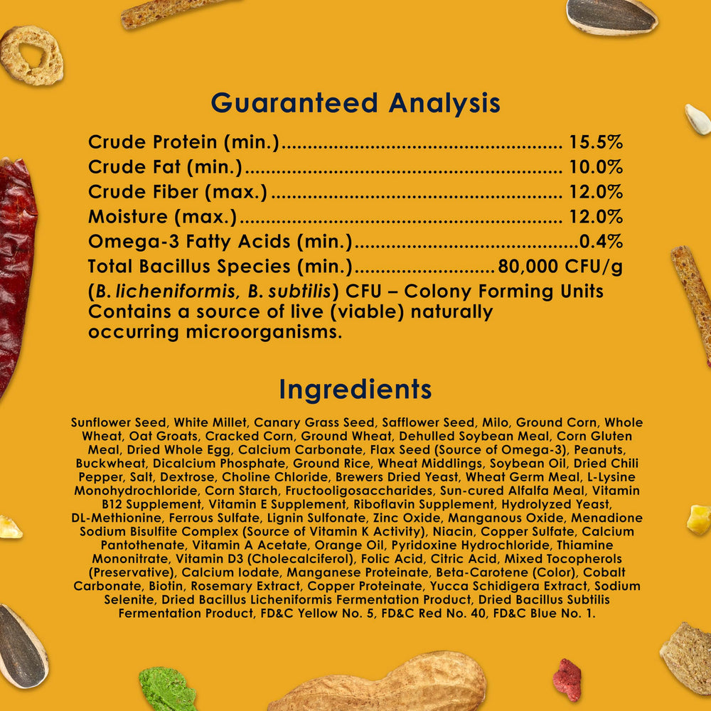Kaytee Forti-Diet Pro Health guide simple de dosage quotidien.