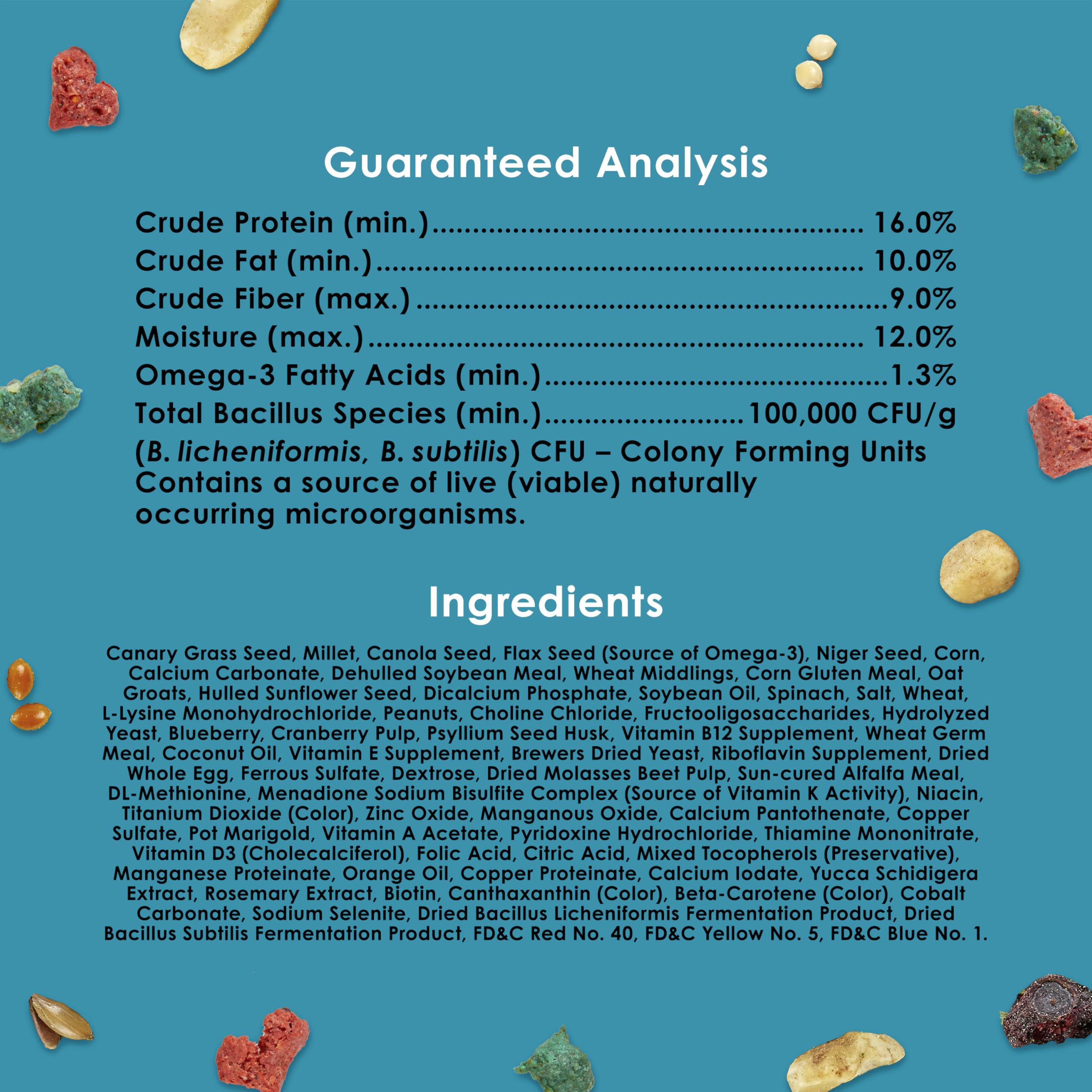 Nutrition équilibrée pour les petits oiseaux avec Kaytee Forti-Diet Pro Health.