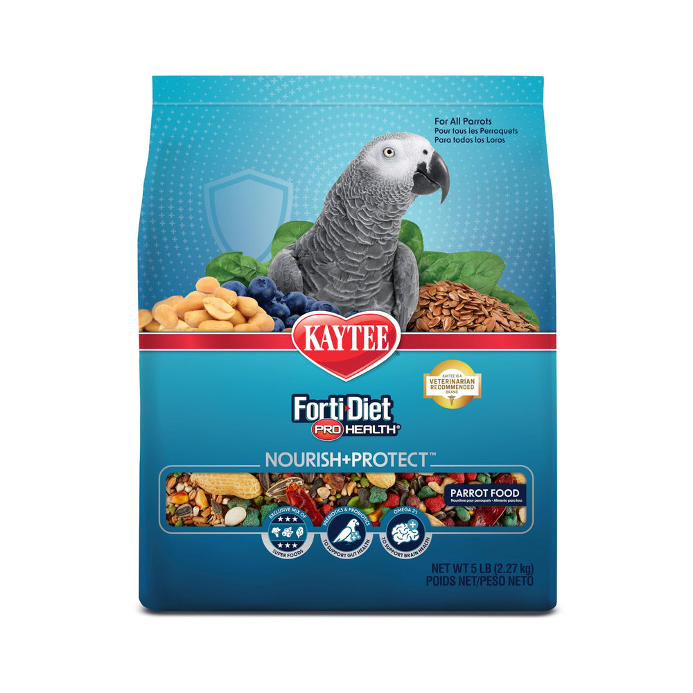 Kaytee Forti-Diet Pro Health emballage, soutien nutritionnel quotidien pour perroquet