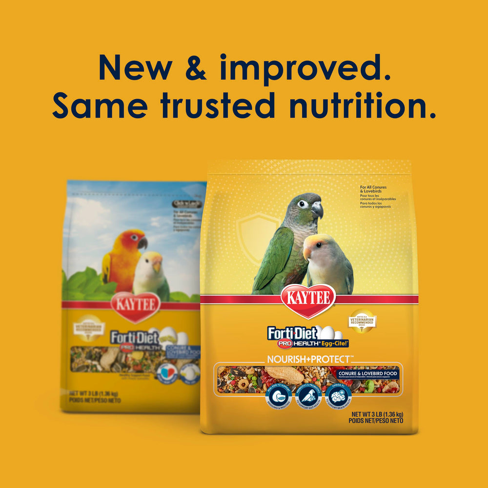 Kaytee Forti-Diet Pro Health protéines et vitamines essentielles dans le mélange.