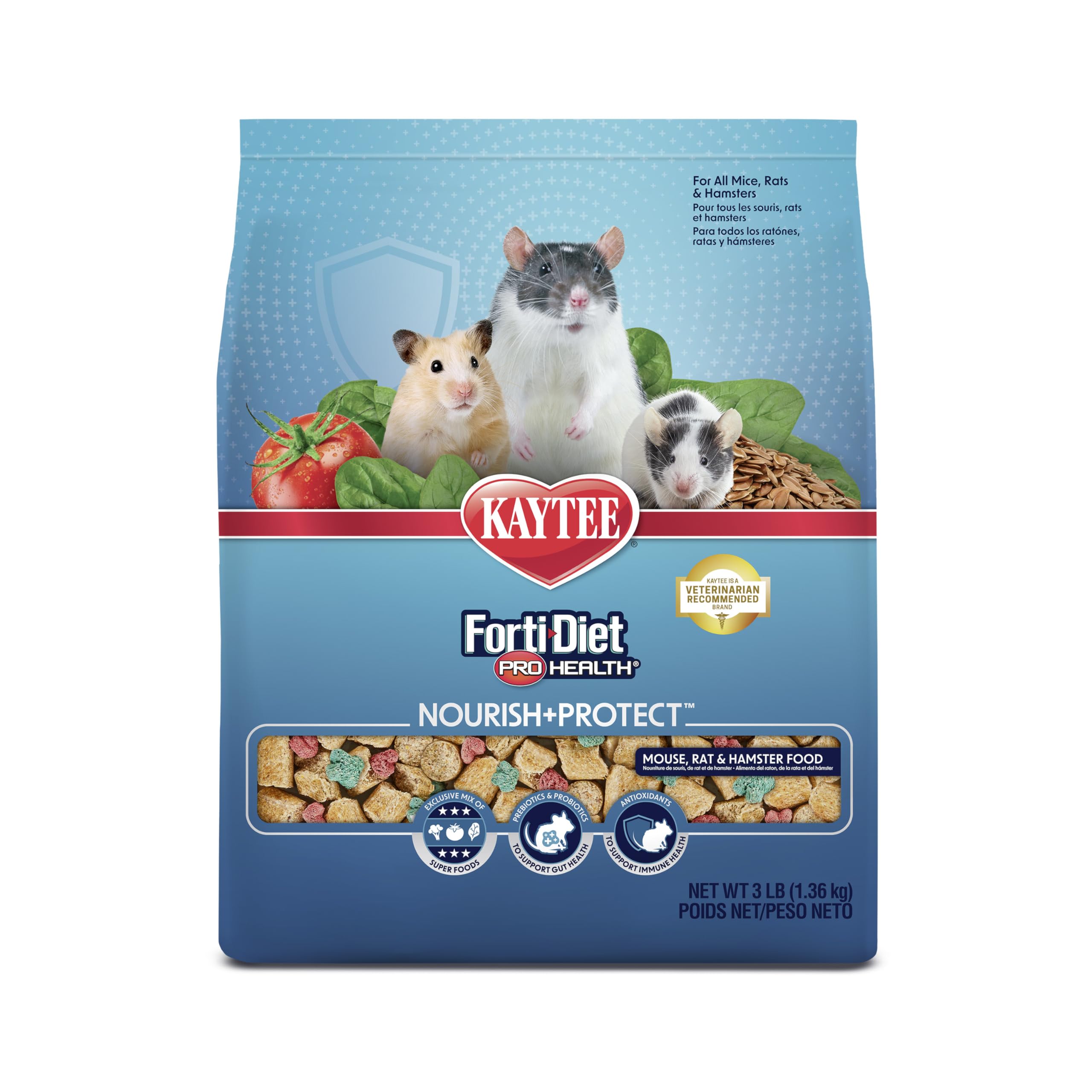 Kaytee Forti-Diet Pro Health : pellets pour souris, alimentation équilibrée et pratique