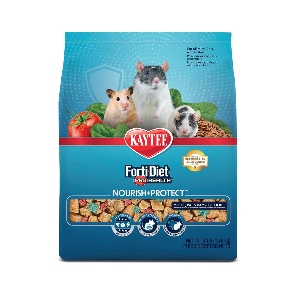 Kaytee Forti-Diet Pro Health : pellets pour souris, alimentation équilibrée et pratique