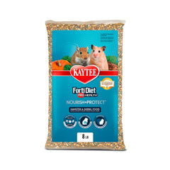 Kaytee Forti-Diet Pro Santé Hamster-Gerbille, emballage visible, présentation équilibrée pour petits animaux.