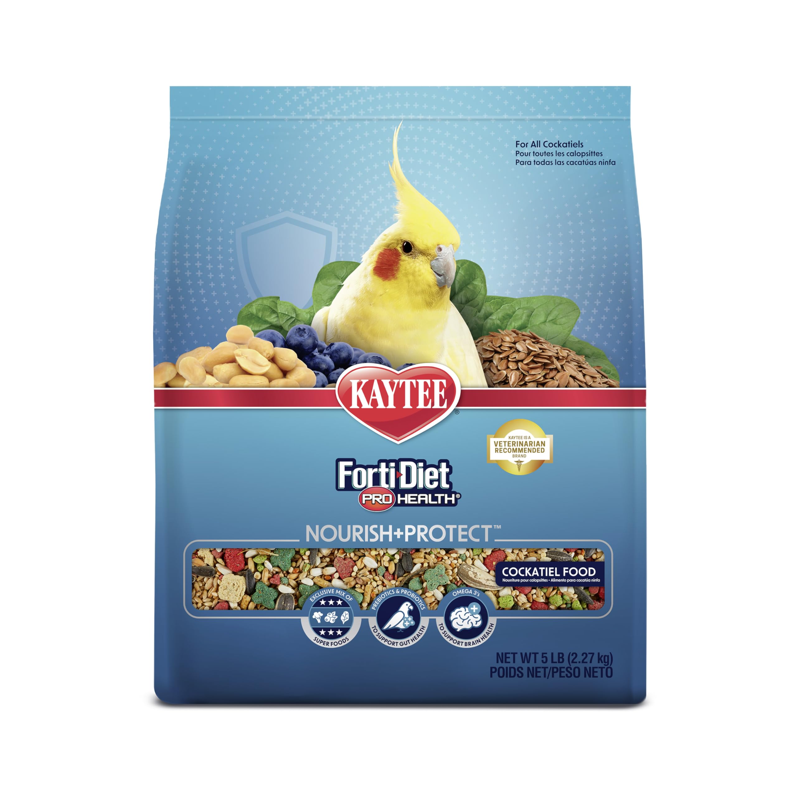 Kaytee Forti-Diet Pro Santé, sac de pellets faciles à doser pour cacatoès.