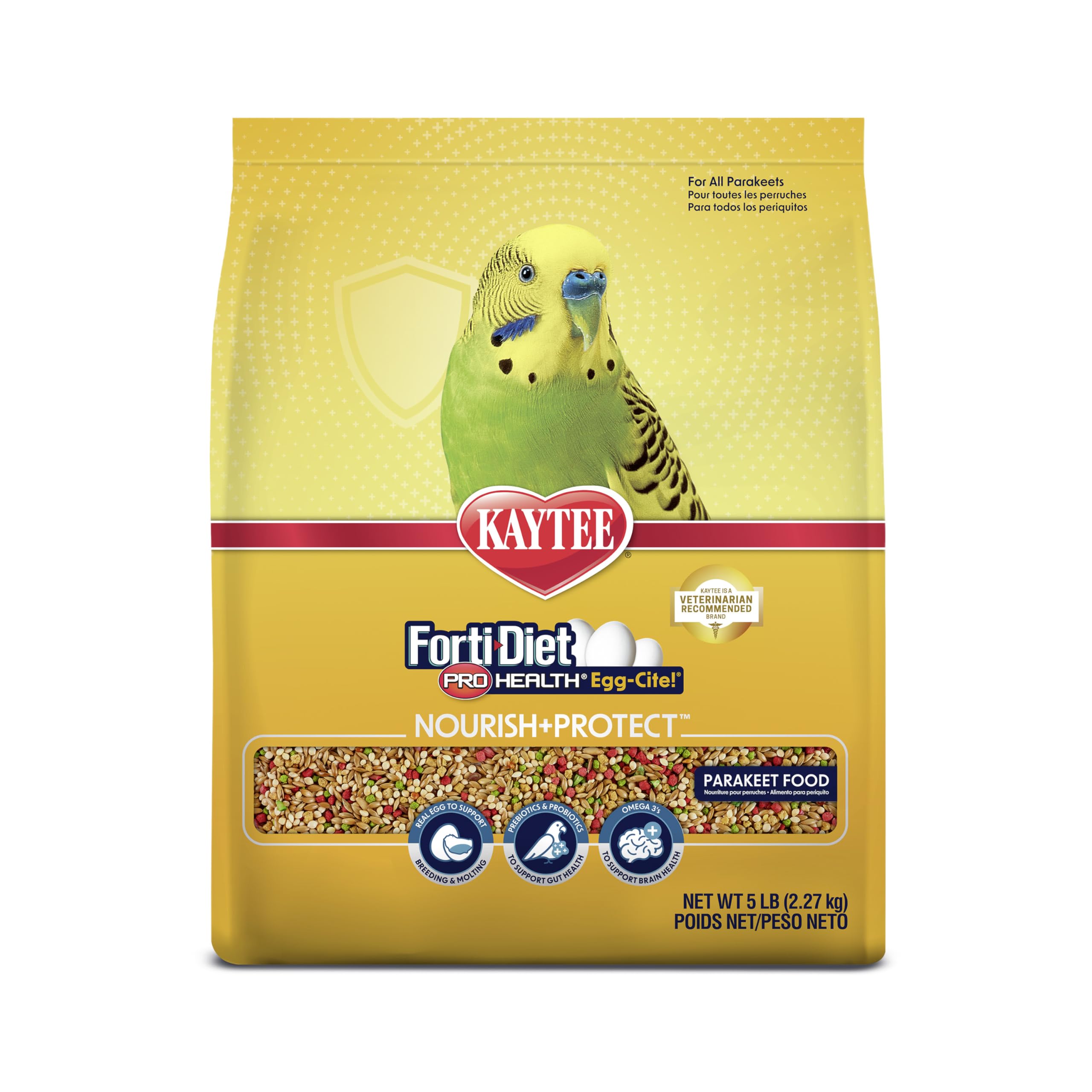 Kaytee Forti-Diet Egg-Cite pour perruche: protéine de haute qualité grâce à l'œuf séché
