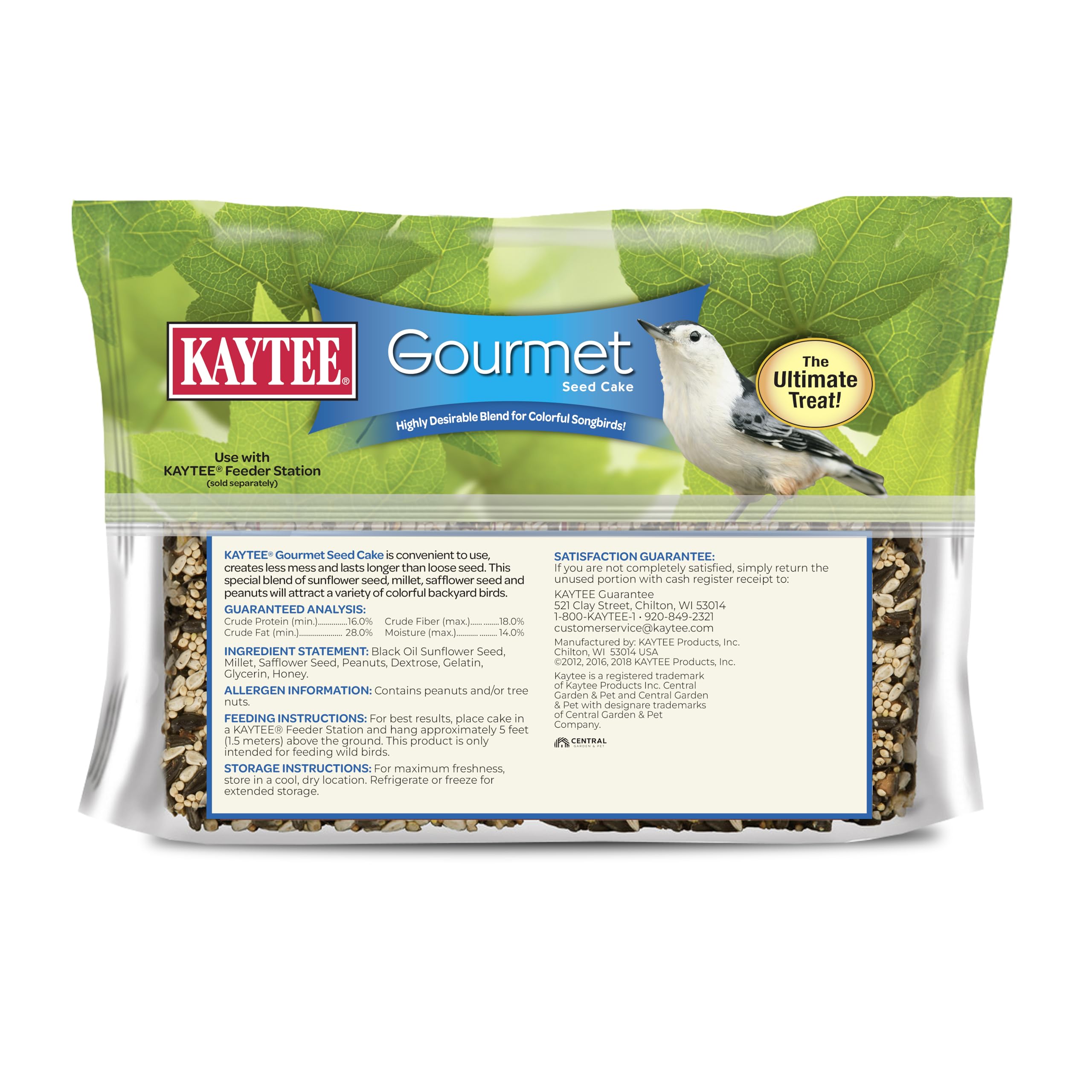 Kaytee gâteau-graines gourmet expérience d'observation variée et apaisante