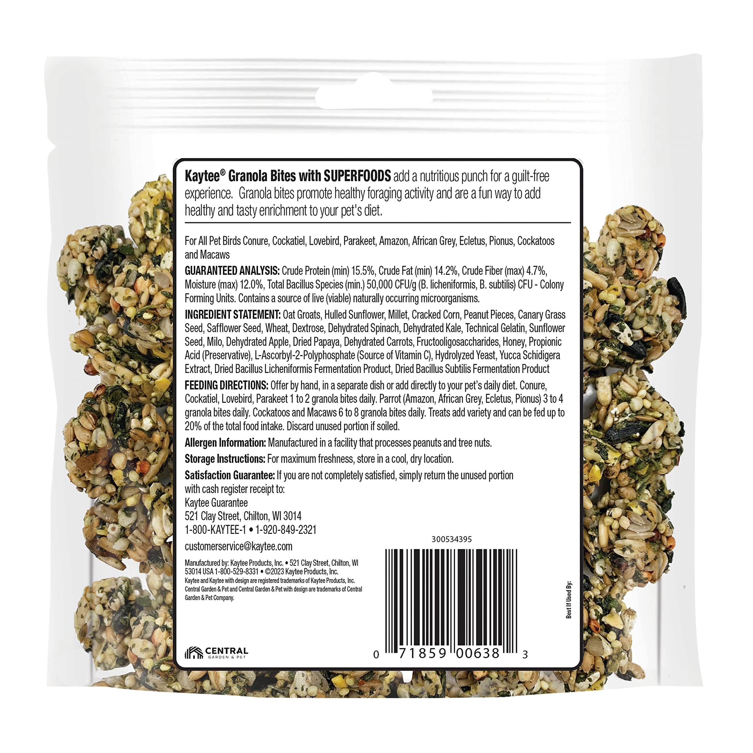 Kaytee Granola Bites: bouchées croquantes attrayantes pour l’enrichissement