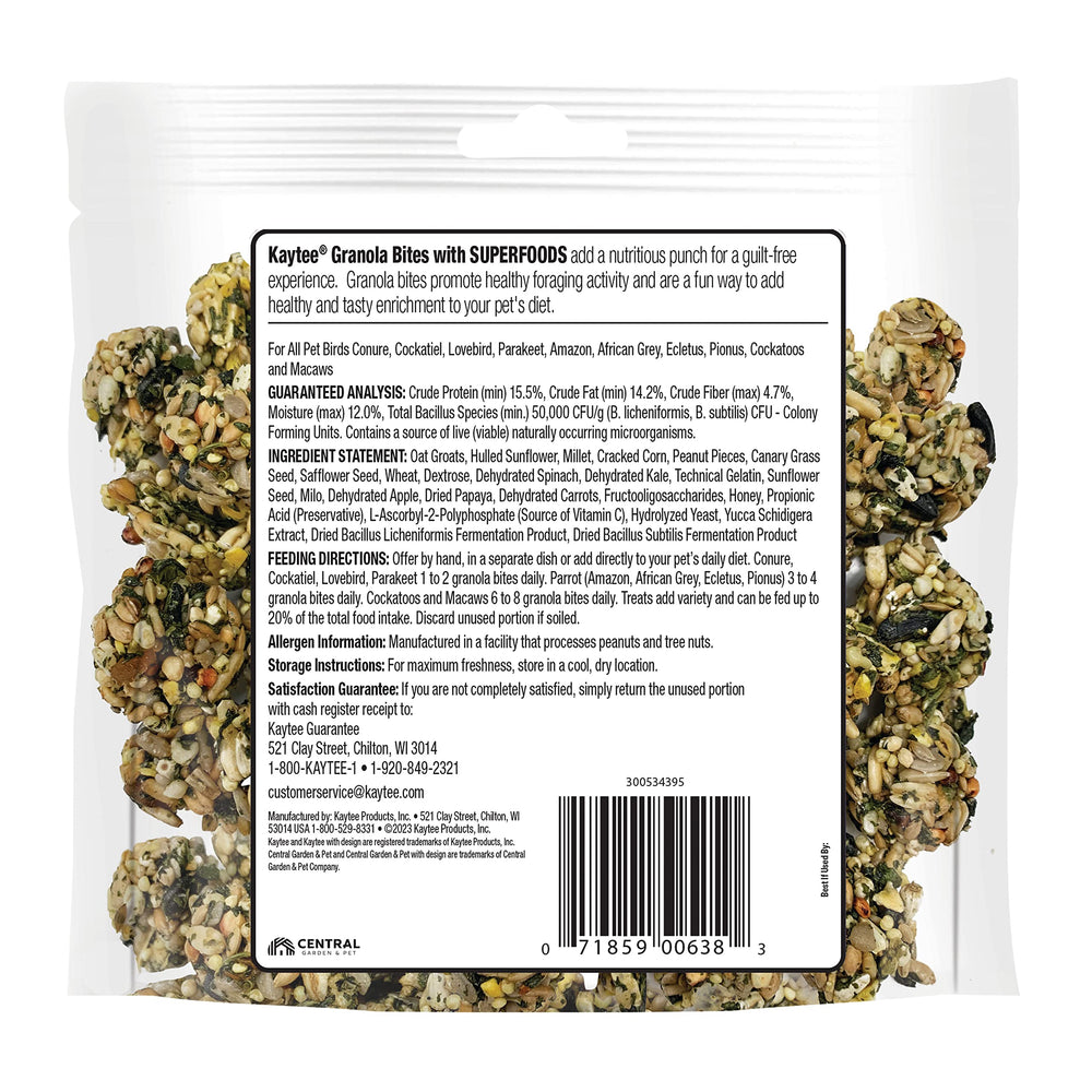 Kaytee Granola Bites: bouchées croquantes attrayantes pour l’enrichissement
