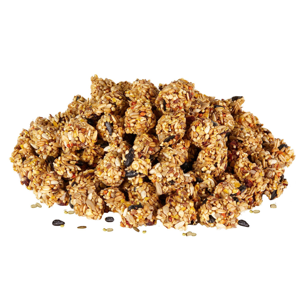 Kaytee Granola Bouchées, texture croquante pour l'enrichissement alimentaire.