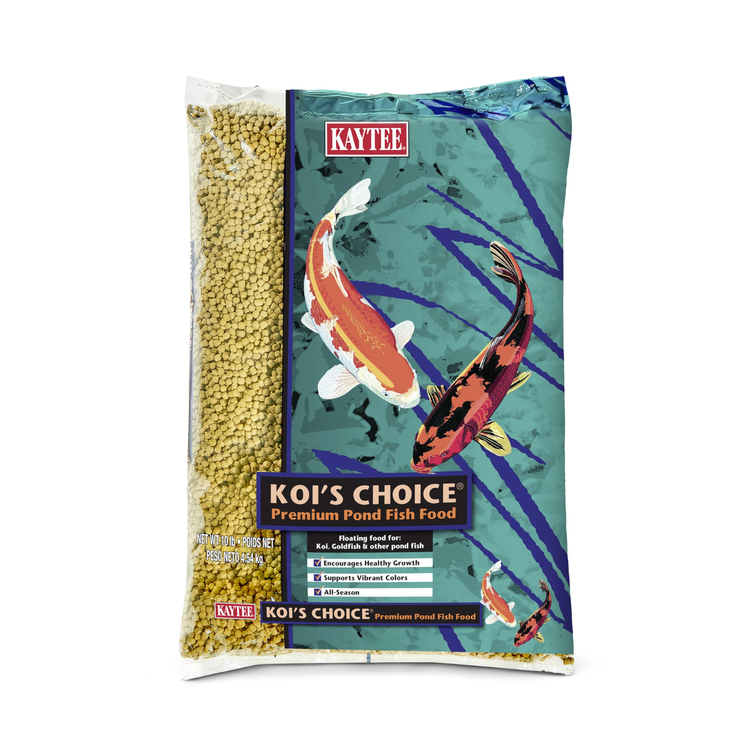 Kaytee Koi's Choice granules flottants pour KOI et poissons de bassin, favorisant croissance et couleur.