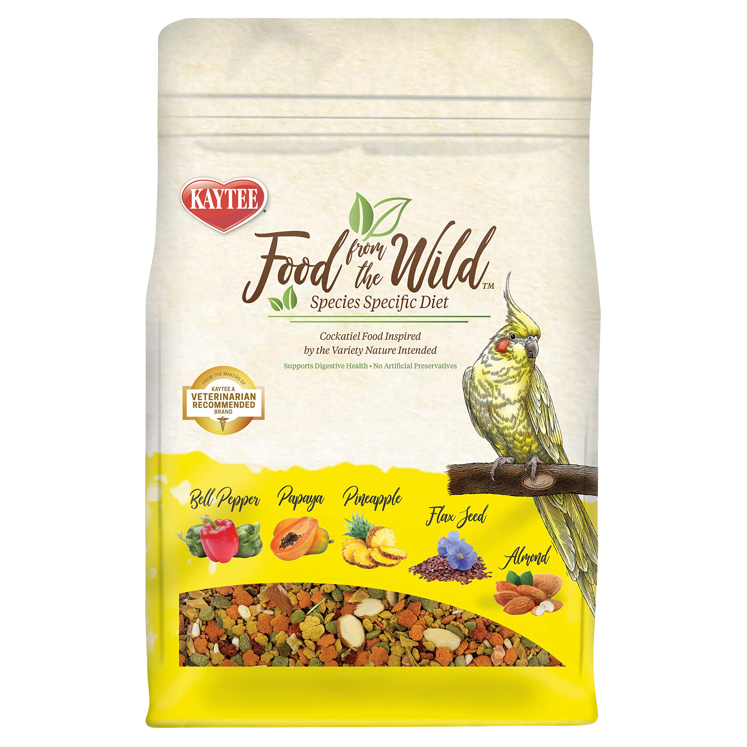 Kaytee Nourriture Sauvage pour Calopsitte – mélange forage premium pour stimulation et enrichissement.